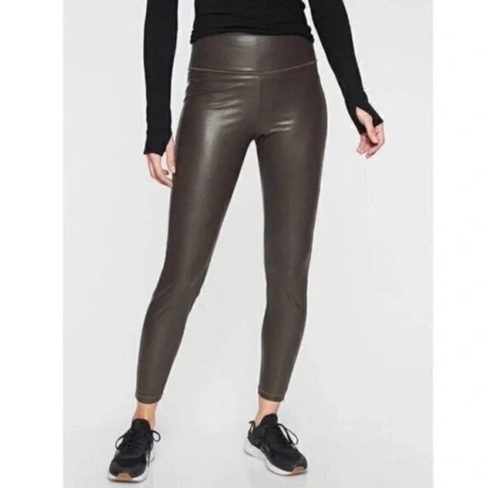 Athleta All Over Gleam Faux Leather Leggings